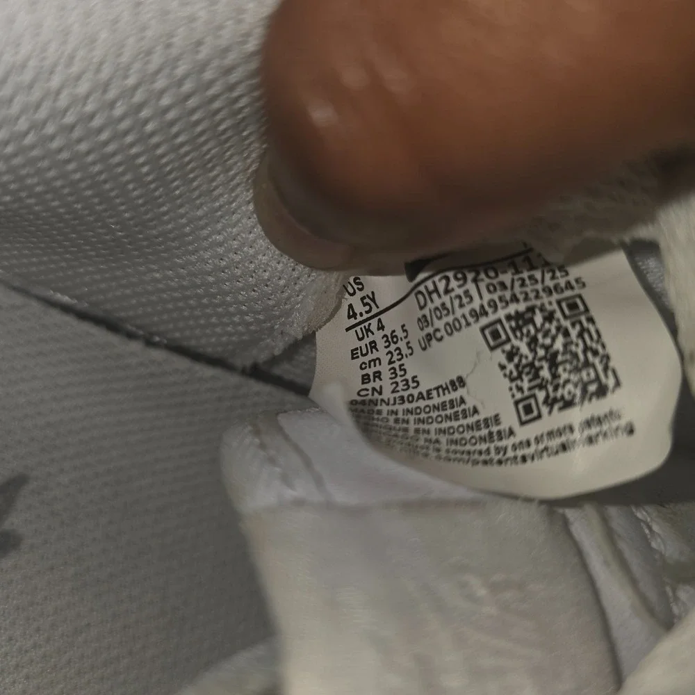 Nike Air Force 1 Youth size 4.5‎ white white